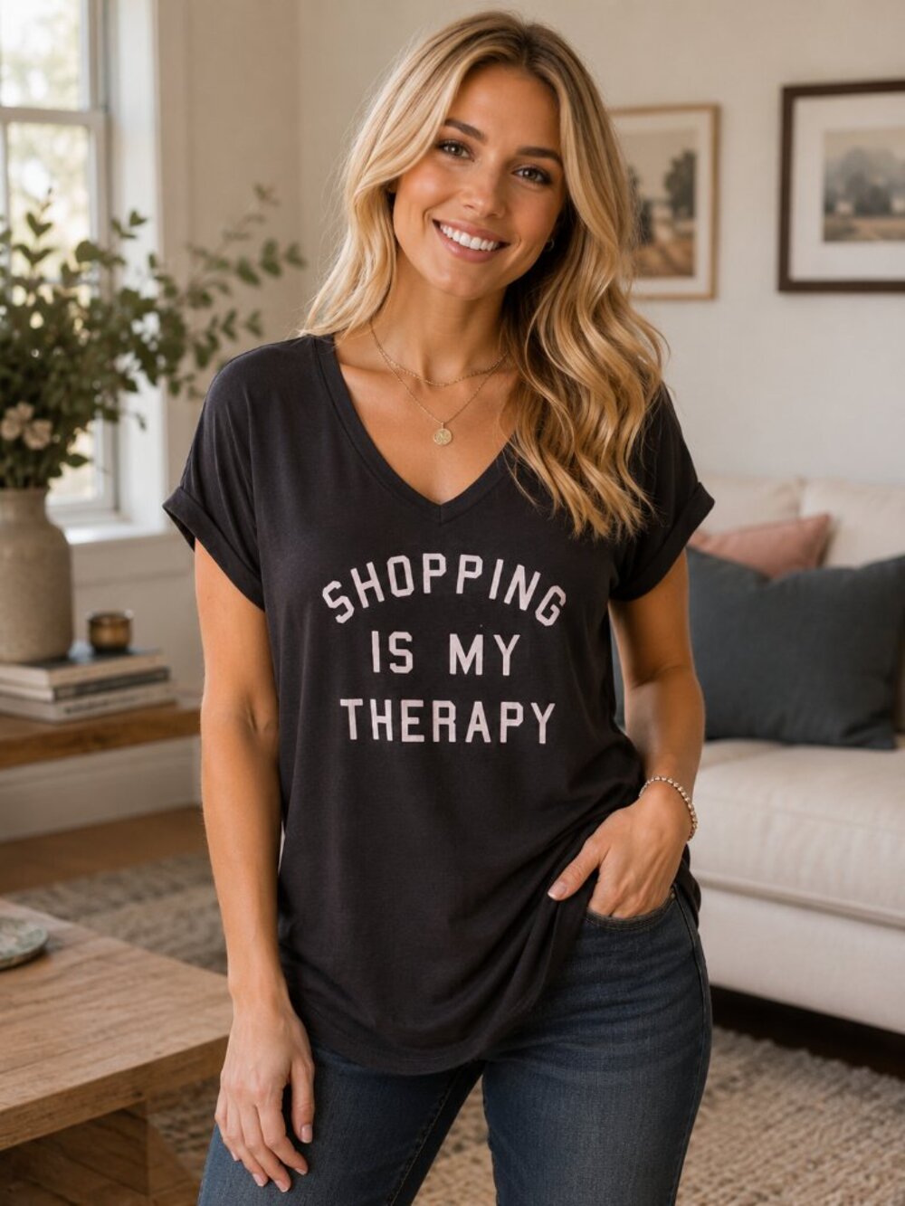 Express "Shopping is My Therapy" T-Shirt